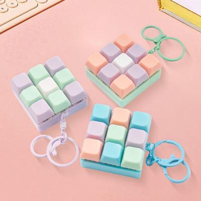 Klávesnice s 9 klávesami Fidget Klíčenka Antistresové Tlačítko klávesnice Náhrdelník s krytkou klávesy na konečku prstu Hračky na odbourání stresu pro děti Dospělé Dárek