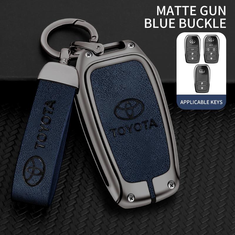 Car Key Case Cover Shell For Toyota Land Cruiser 200 Prado Crown Yaris Cross Hilux Innova Fortuner Camry Alphard PREVIA Vellfire