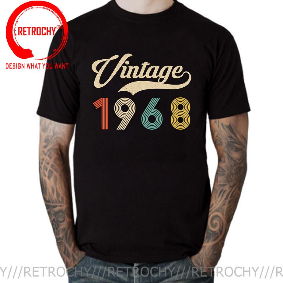 Vintage 1968 Classic 50 Years Old Birthday T Shirt Made in 1968 50Th Birthday Tshirt Father Day Present Born in 1968 Tee Shirt