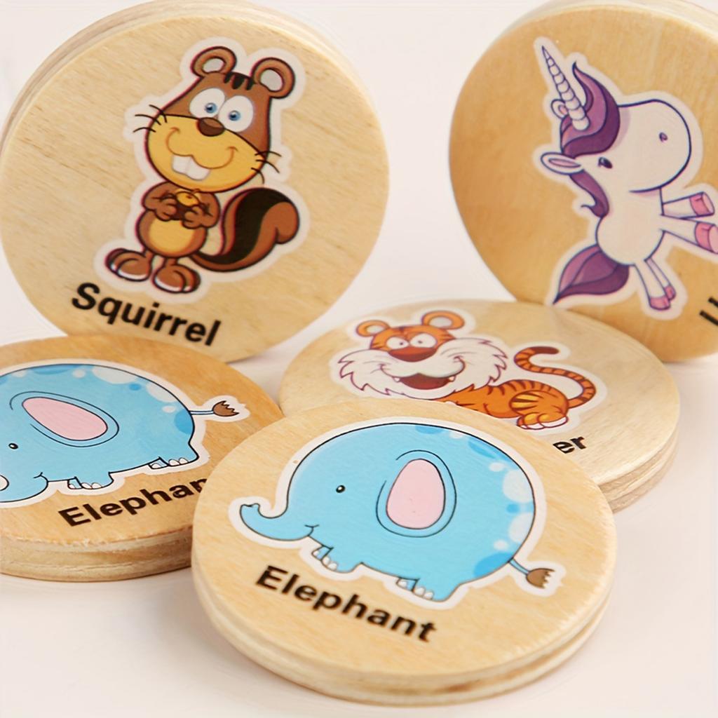 Teen Memory Matching Game, Wooden Cards, Enhances Concentration And Learning, Perfect Gift For Kids