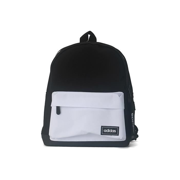 Adidas Neo Casual Sports Polyester Backpack Unisex Backpacks Black White GQ5991 Black/White