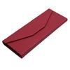 Triangular Folding Glasses Case High-Grade Leather Wood Box Plain Mirror Sunglasses Storage