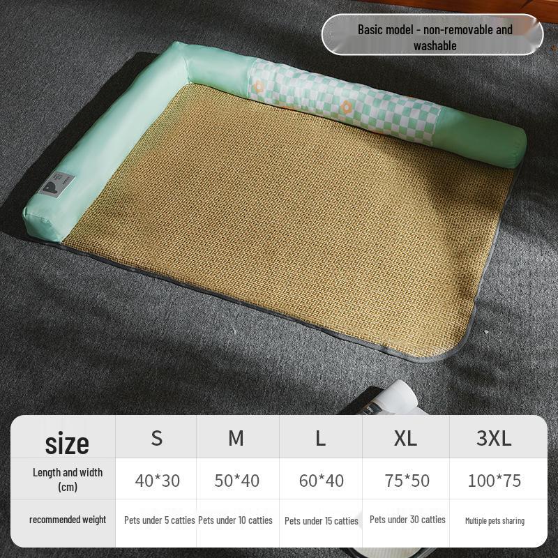 

Washable Rattan Pet Cooling Mat: Durable, Non-Deforming Ice Pad for Cats & Dogs S