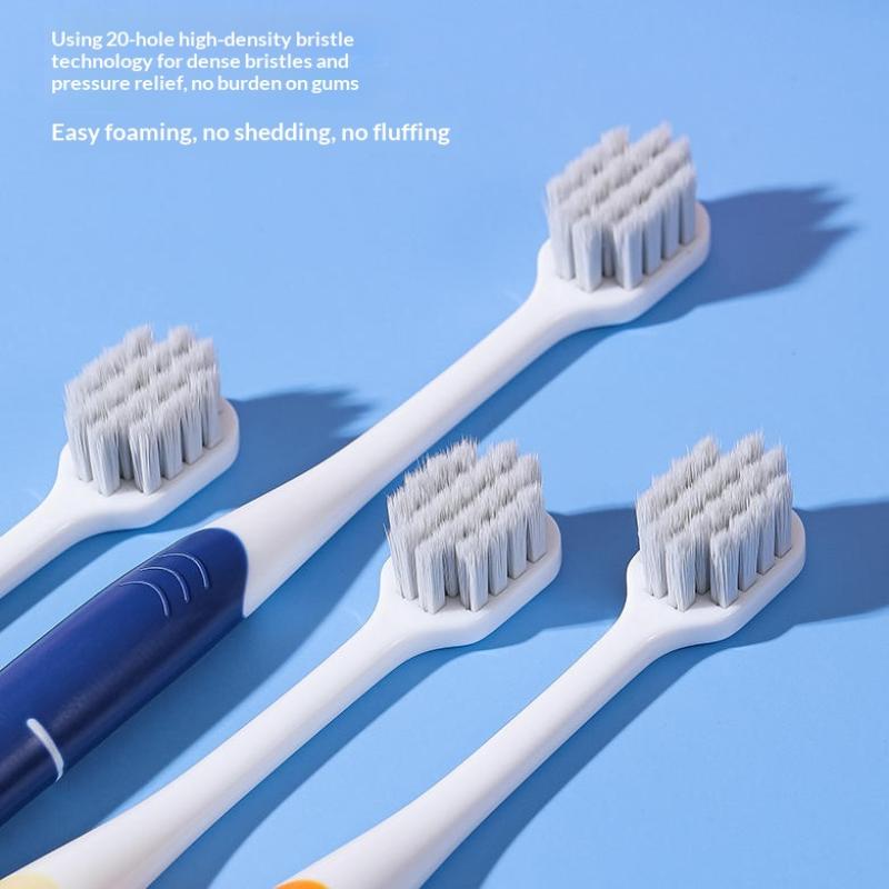 Soft Bristle Toothbrushes Non Slip Handle Effective Plaque Removal for Home Daily Oral Care