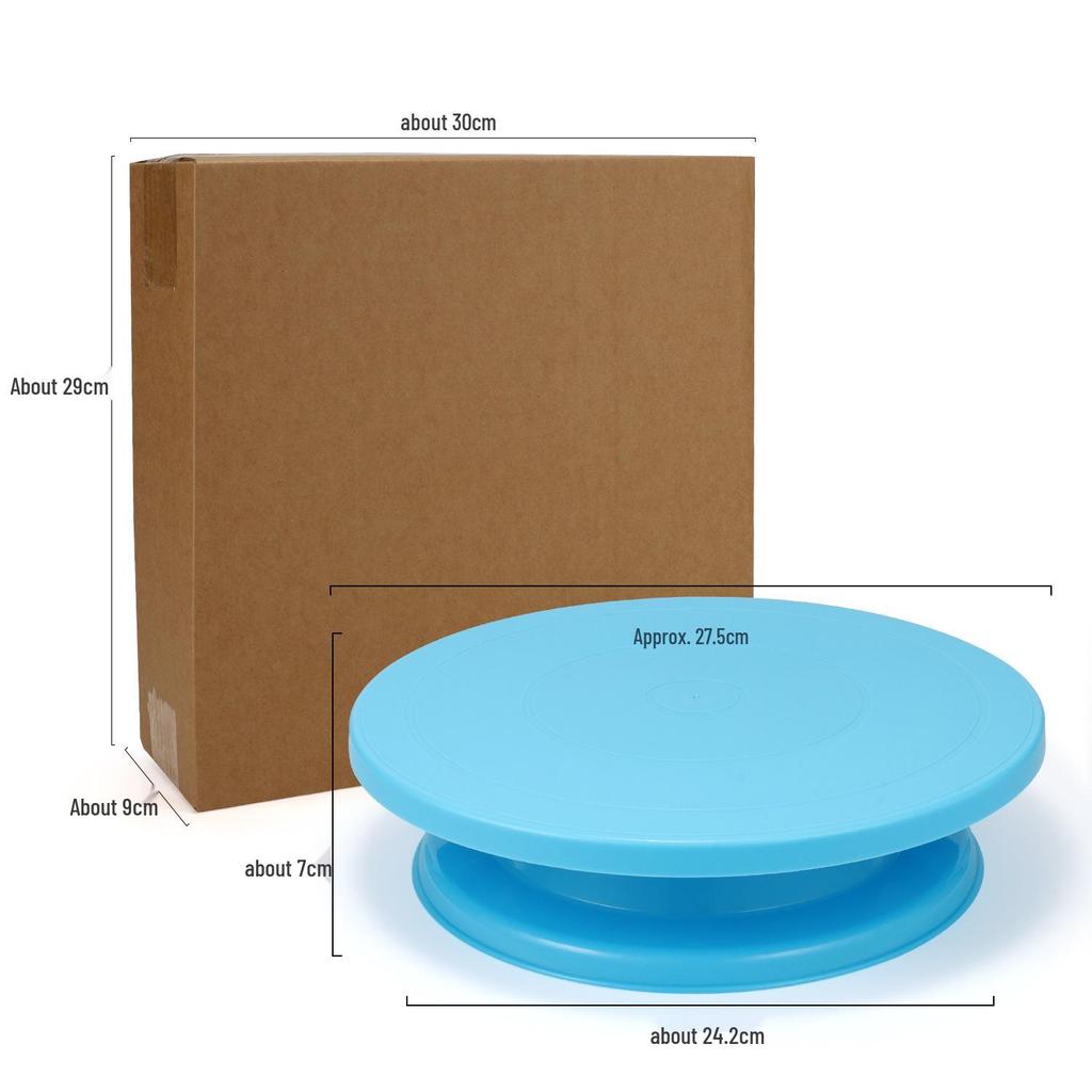 Rotating Cake Decorating Stand - Lightweight & Stable Plastic Turntable