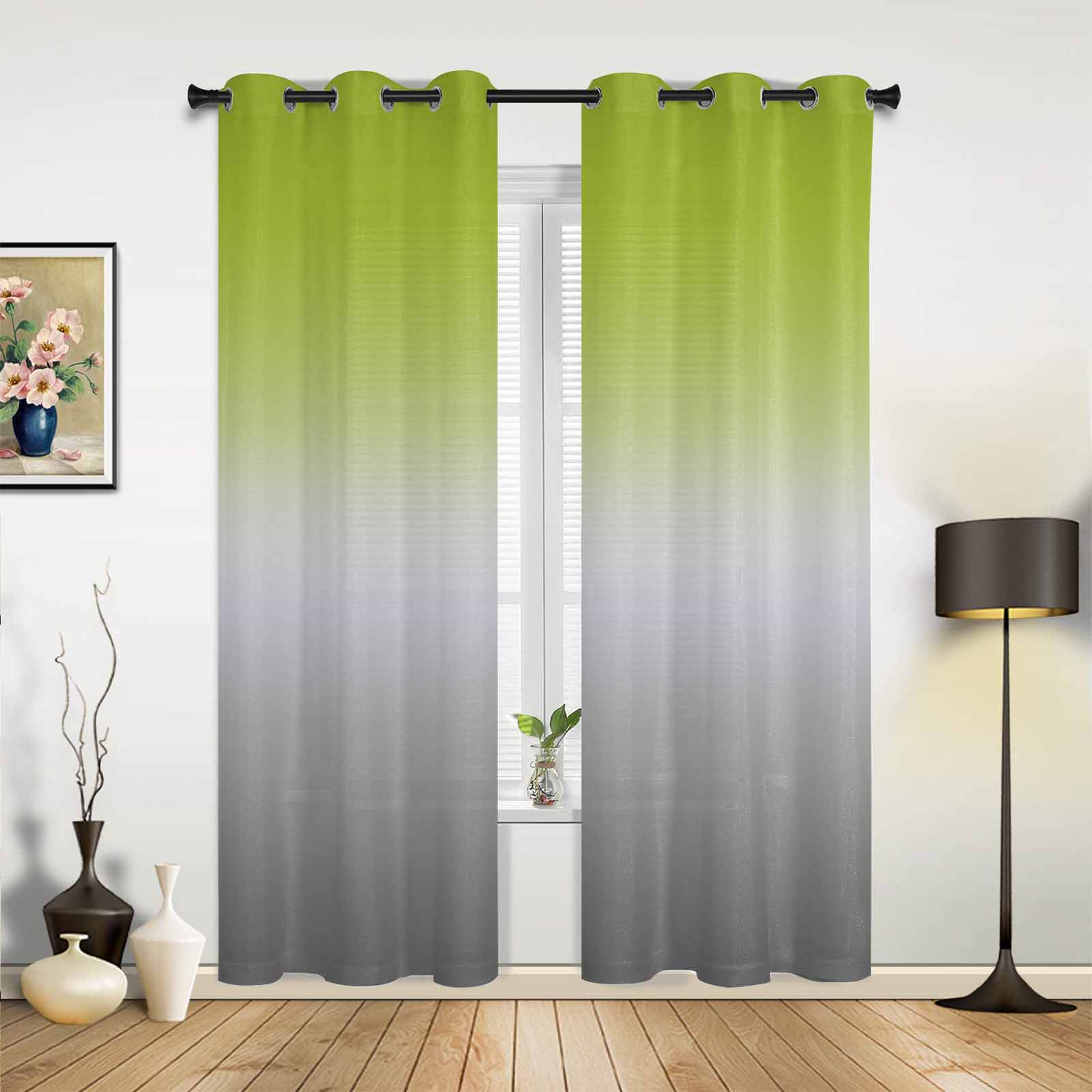 

Рожево-сірі градієнтні штори для спальні, вітальні, портьєри, кухонні, дитячої кімнати, віконна штора, сучасний домашній декор 135W x 137H(cm) x1