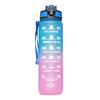 Water Bottle Gradual Change Matte Large Capacity Water Cup Elastic Cover Straw Cup 11OZ Portable Sports Kettle