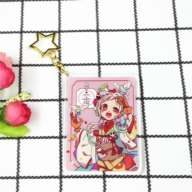 Anime Ground-bound Boy Hanako-kun Cartoon Character Acrylic Keychain Metal Decoration Accessory Gift Pendant Key Rings