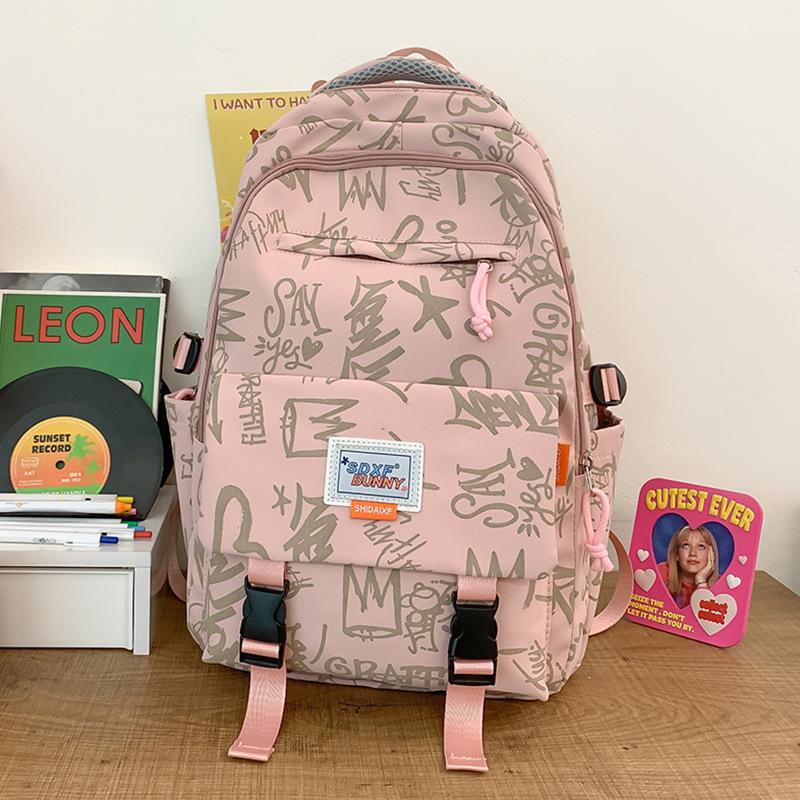 Children's Schoolbags Elementary School Girls Junior High School Students High Looking Dirty Resistant Printing School Backpack