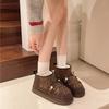 Fried chicken versatile [gingerbread house small heater] thick-soled velvet snow boots winter one-pedal cotton shoes shoes women