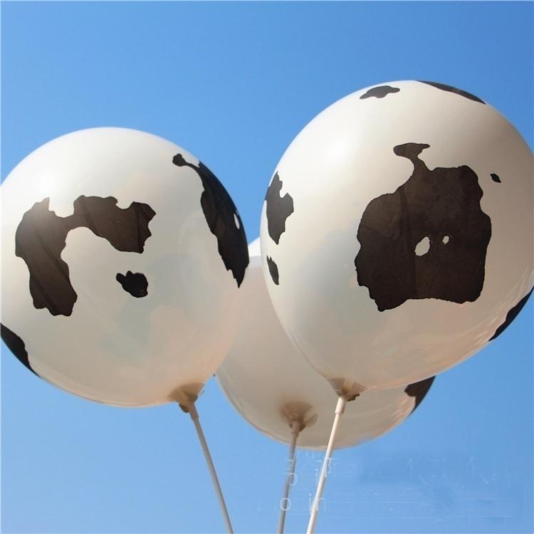 20pcs/35pcs/50pcs Thicken Cow Printed Round Latex Balloons Balloons Beautiful Printing Cow Balloon Latex Balloon for Birthday Party 12Inch