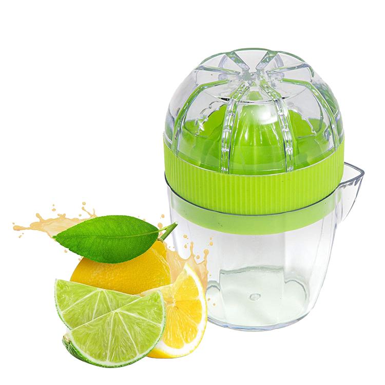 1 Pcs Lemon Juicer with Lid Plastic Manual Lemon Juicer Orange Press Cup Orange Juice Extractor with Pouring Spout Fruit Tool WBL
