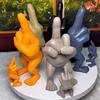 Prank Middle Finger Figure Crafts Middle Finger Statue Finger Resin Ornament  Landscape Garden Pot