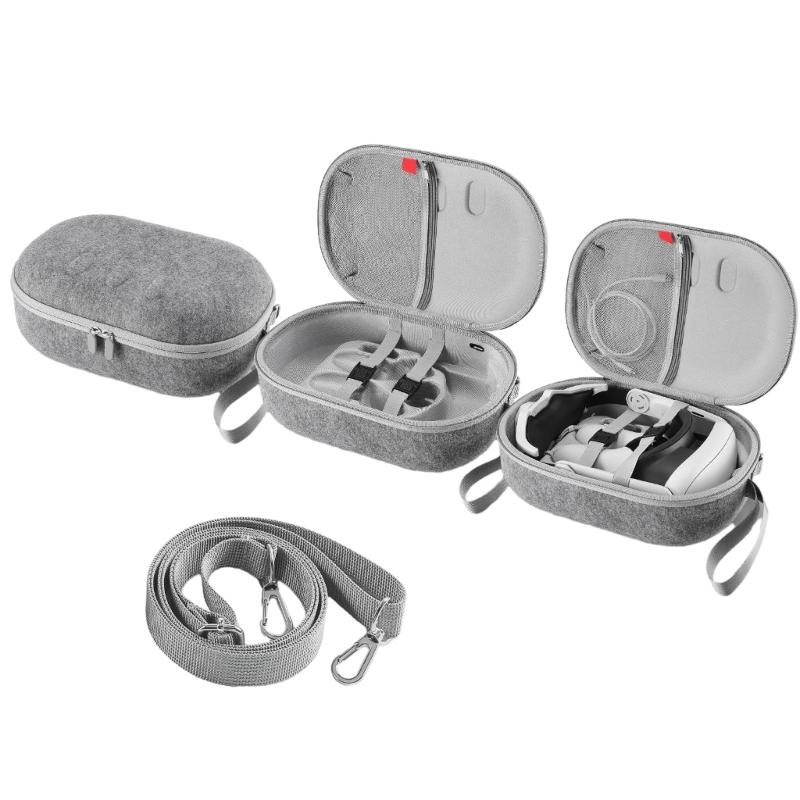 Hard Carrying Case for 3 Accessories All-in-One Travel Case for VR Headset Head Strap Controller and Other Accessories