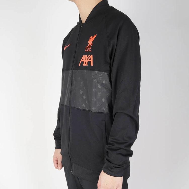 Nike Spleiset Logotrykk Langermet Fotballjakke 21-22 Sesong Liverpool Herre Topper Svart DA2774-011