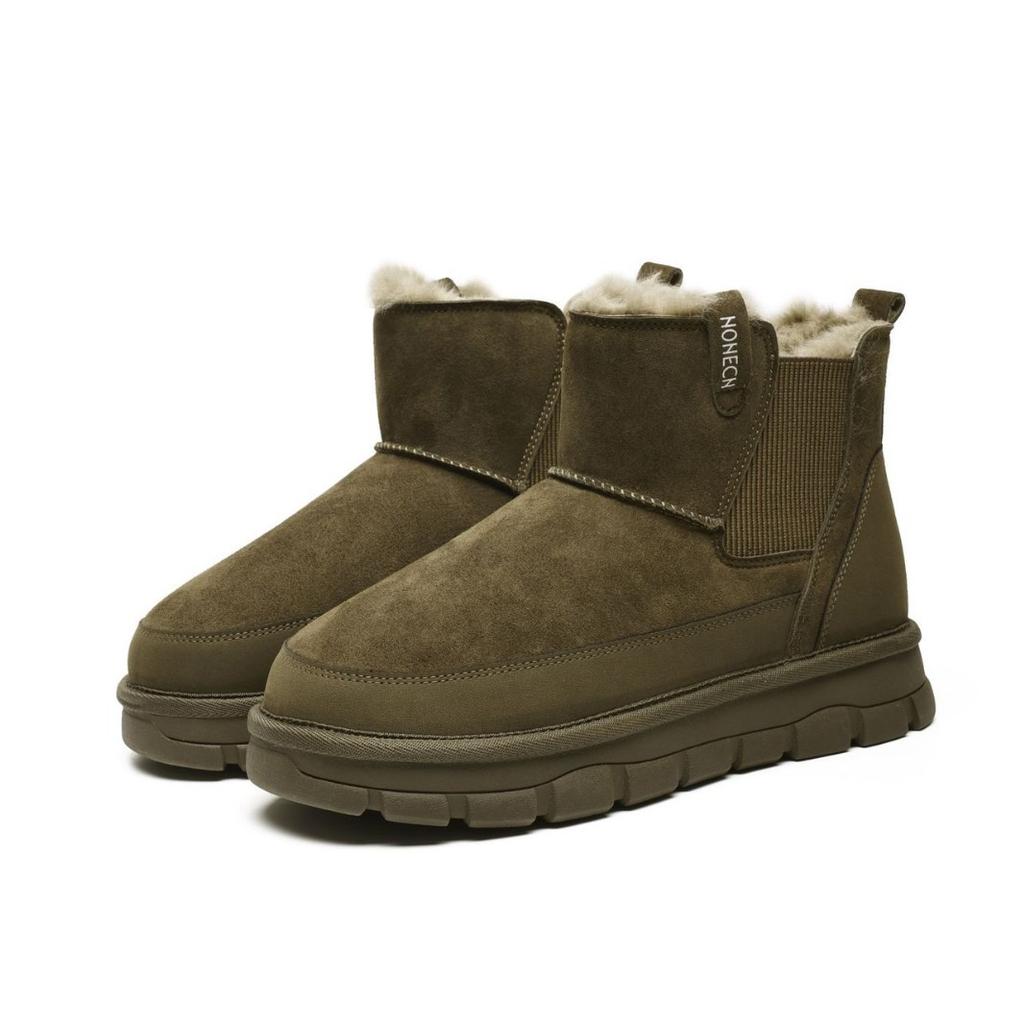 Winter New Snow Boots Fleece Thickened Warm Chelsea Boots Heightened Non-slip Cotton Shoes