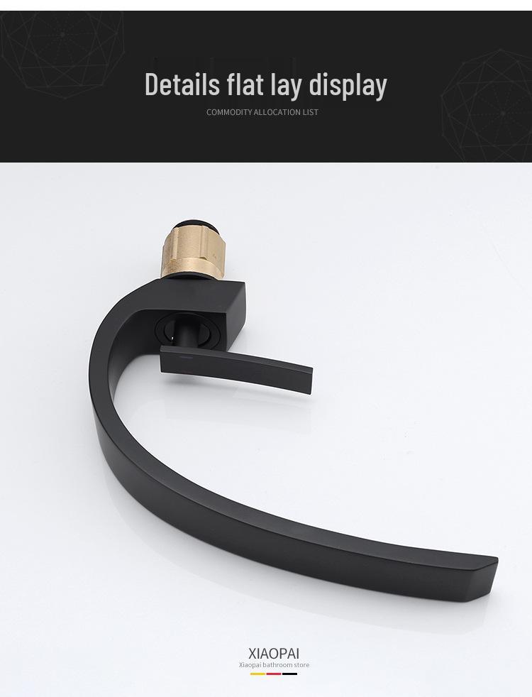 Robinet de lavabo de salle de bain en laiton canon de fusil avec robinet chaud et froid pour lavabos et plans de travail.