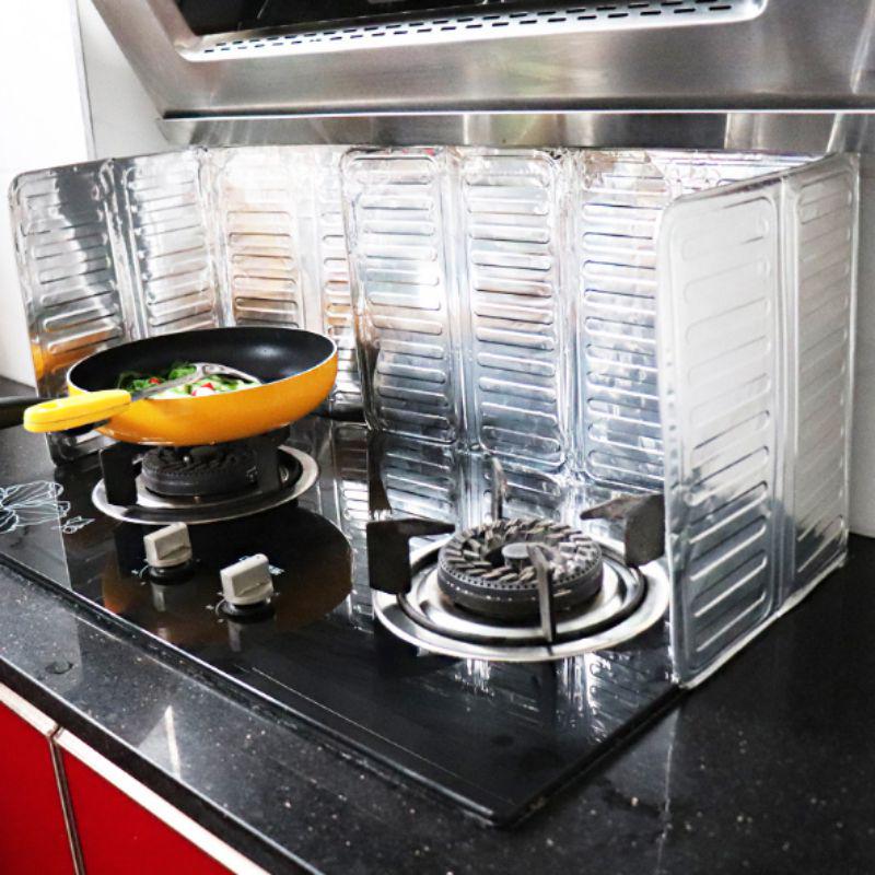 Kitchen Gas Stove Deflector Insulation Grease Film Oil Block Splash Hot Bake Plate Deflector Aluminum Plate Foil Paper
