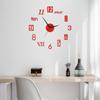 Creative Luminous, Simple and Silent Wall Clock, Three-dimensional Decorative Clock, Acrylic Digital Clock, Mirror Wall Sticker Clock