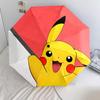 Fantasia Pikachu, ombrello pieghevole automatico, design portatile e pieghevole, 8 stecche, un regalo di Natale o di compleanno.