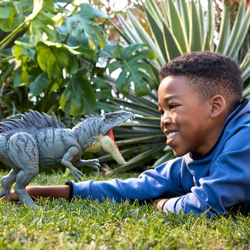 Mattel Jurassic World (JURASSIC WORLD) Biting Action! Roaring Giganotosaurus Children's Figure Dinosaur Toy Total Length: Approx. 53.5cm Ages 4 and