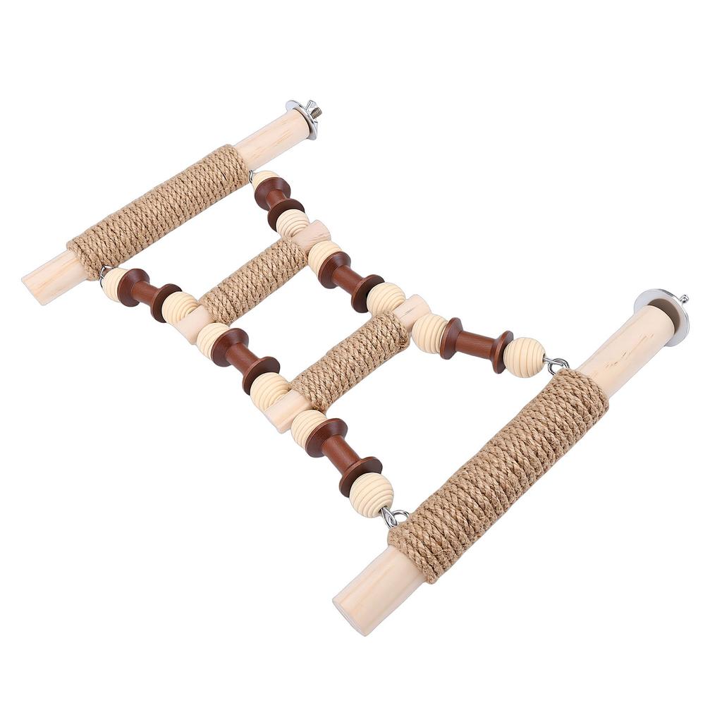     Bridge Ladder Toy, Interactive Wooden Cockatiel Cage Hanging Exercising or Climbing Ladder for Parakeets Cockatiels Lovebirds and More  