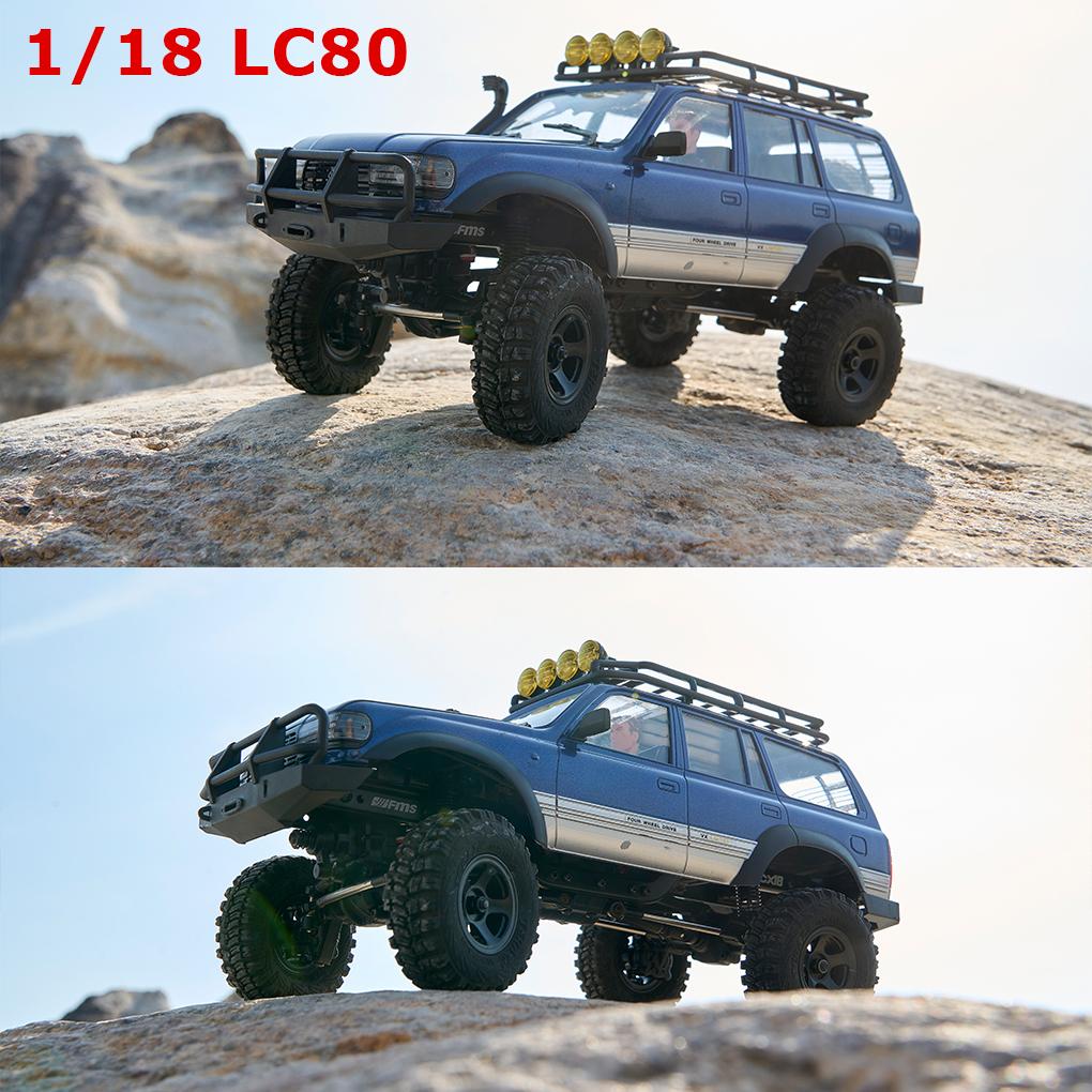 1/10 FCX10 FCX18 LC80 PRO Land Cruiser Brushless RC Crawler 4WD Brushless Toyota LC80 Simulation Crossing Climbing Car Model
