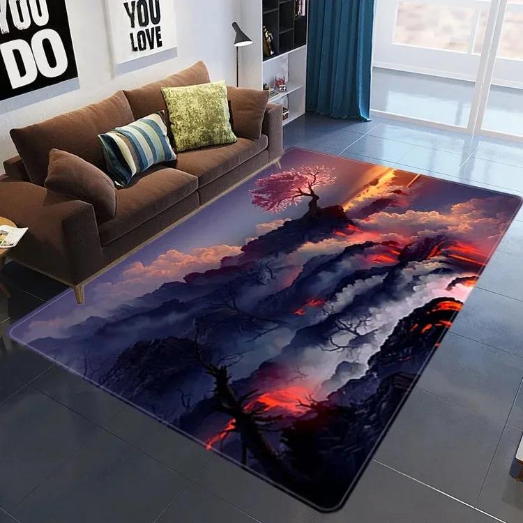 3D Galaxy Space Star Non-Slip Carpet for Bedroom Living Room Bathroom Decorative Floor Mat Door Mat