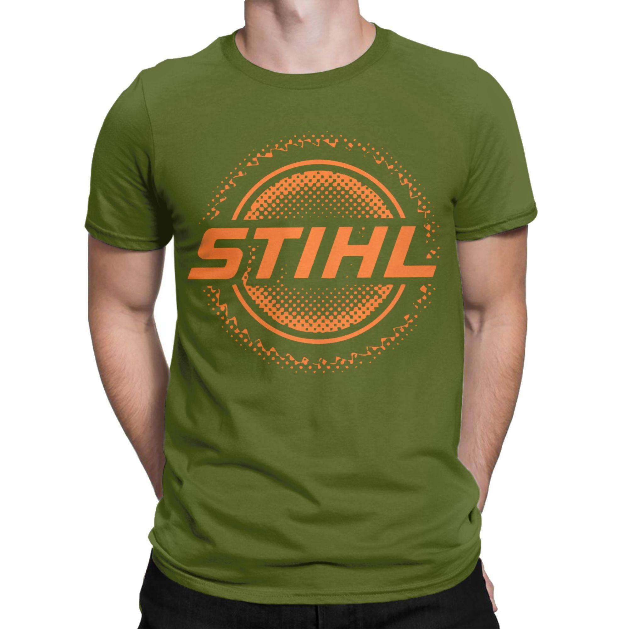 The best product for you Graphic Printing s-stihls T Shirt For Unisex  Pure Cotton Tee Shirt Short Sleeve Clothes XXXXL legergroene kleur