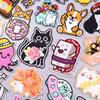 Cat Animal Patch Iron On Patches On Clothes Cartoon Embroidered Patches For Clothing Embroidery Patch Hook Loop Stickers Badges