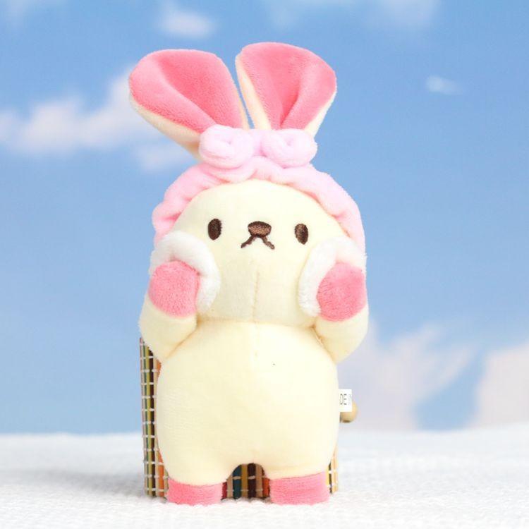 Adorable Plush Rabbit Keychain Soft Toy For Kids Cute Decor With Pp Cotton Filling