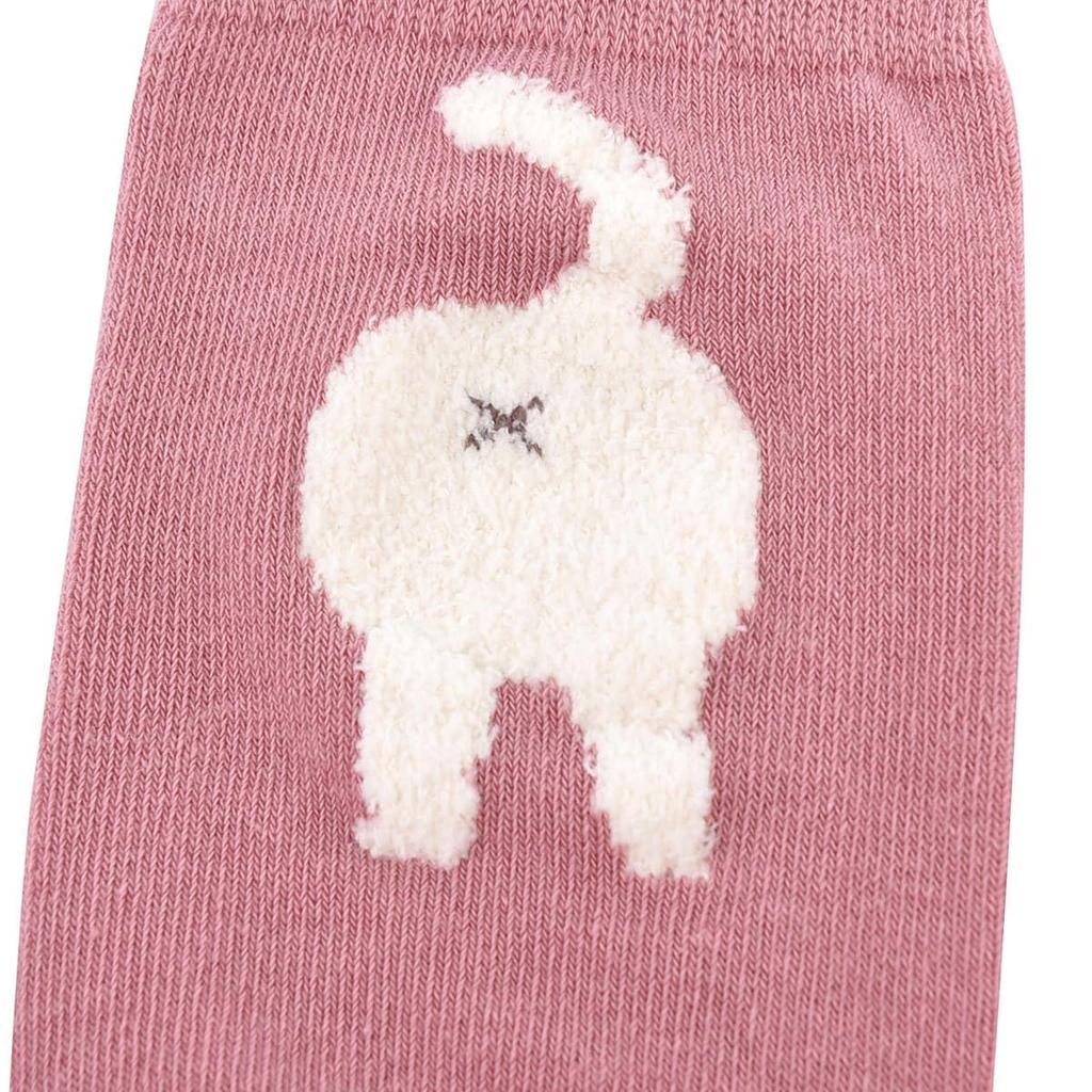 Stylish and Cute Jacquard Socks with a Striped Lobster Crew Character Nursery Teacher Women's Pattern, Socks, Design, Socks, 23-6720 (#1/PK Pink)