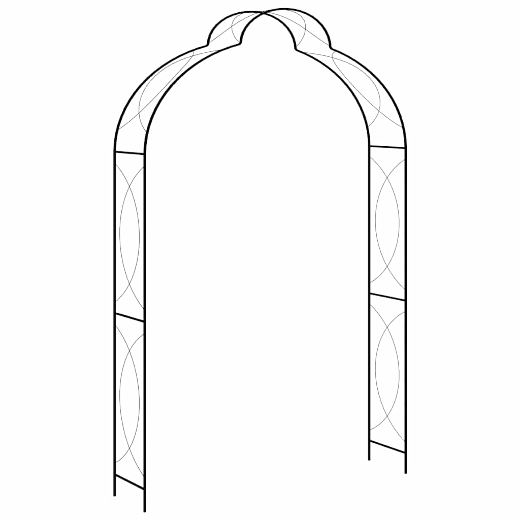 vidaXL Rosenbogen Schwarz 150 X 34 X 240 Cm Eisen
