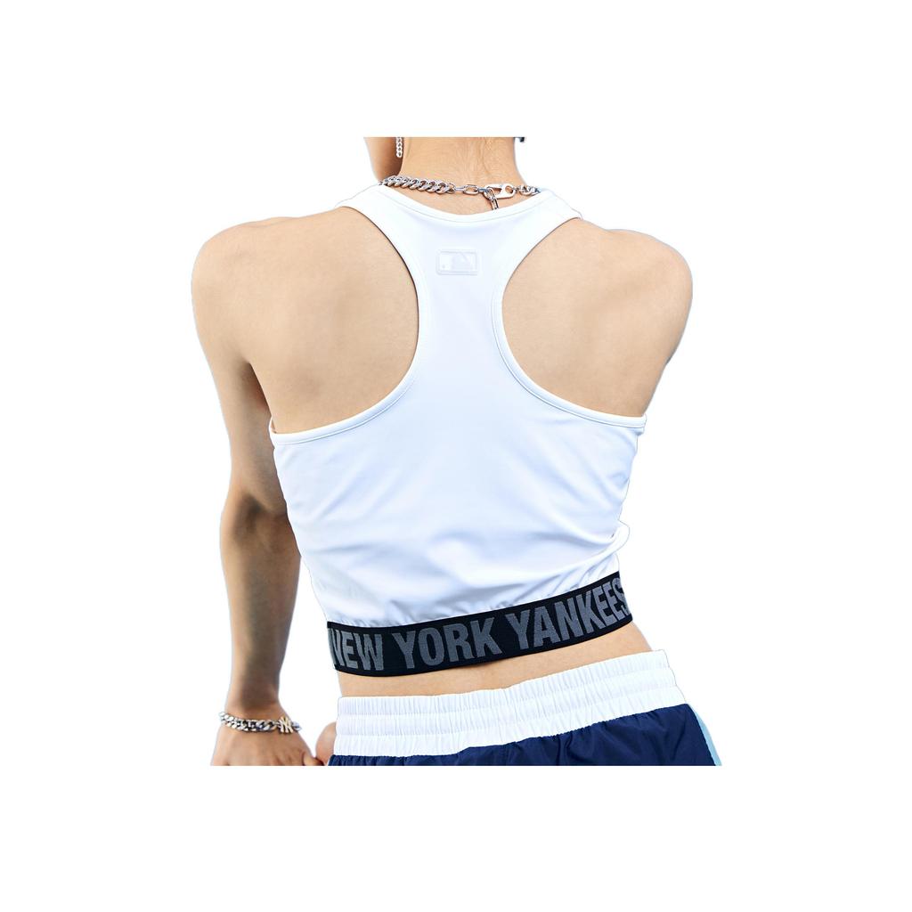 New MLB New York Yankees Sleeveless Sports Shirts Women's White 3FTKIA023-50WHS