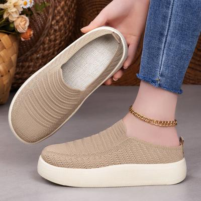 Women Shoes Spring Cloth Shoes Soft Sole Breathable Mom Shoes Casual Shoes Slip On Casual Daily Comfortable Lightweight Sneakers