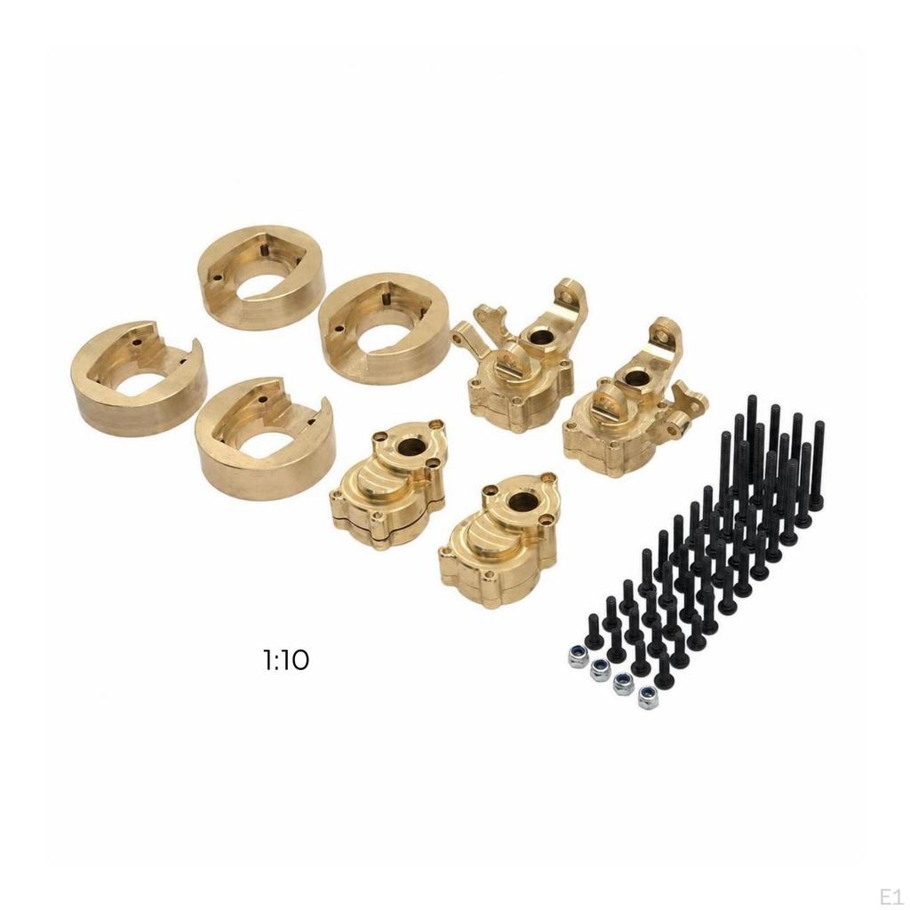 RC Car Upgrade Kit Copper Parts with Screws Metal for Hobbyists, Weight Adjustment