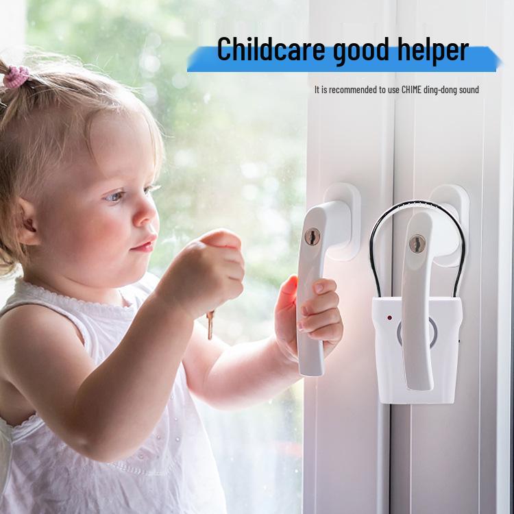 Indoor Anti-Theft Door Handle Alarm Sensor & Doorbell for Home Security