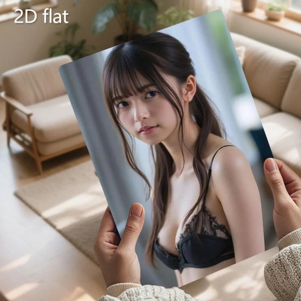 Vintage Metal Wall Art Decor 20x30cm Weatherproof Iron Sign Lingerie Portrait with Pre-Drilled Holes for Indoor Outdoor Home