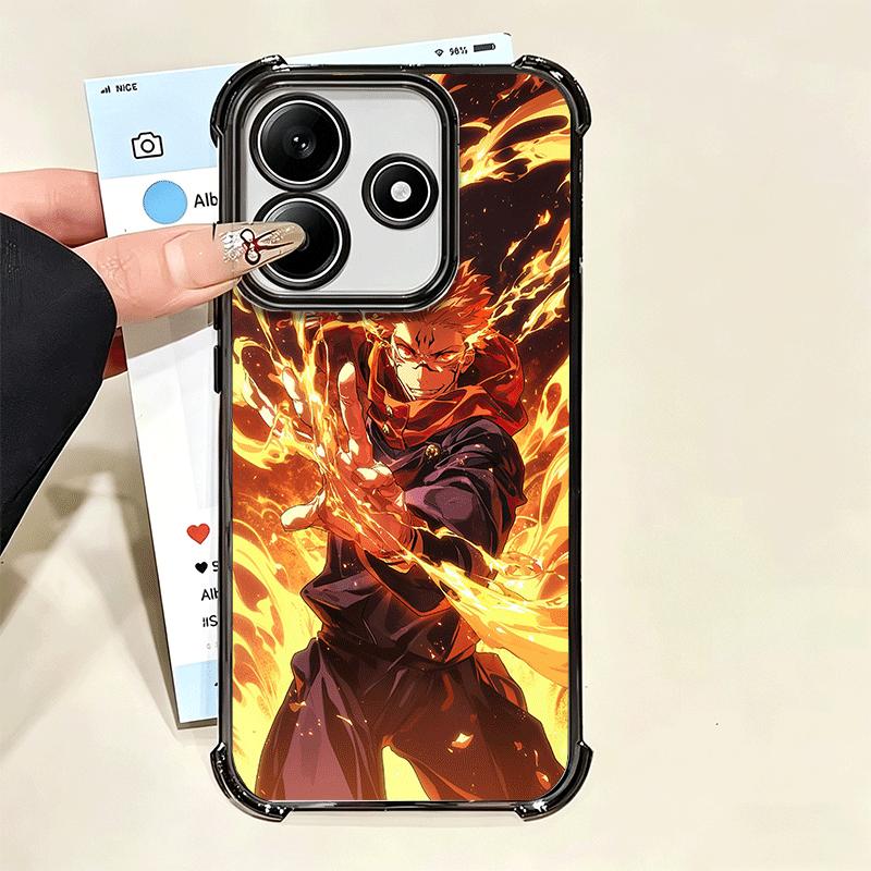 Anime Ryomen Sukuna JUJUSU Plating Phone Case For Xiaomi Poco X5 X6 X7 X8 Pro Max F8 Ultra F7 M8 M7 M5S Redmi 15C 15 14C 13C 13