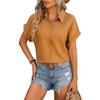Spring Summer Women's Loose Shoulder Short Sleeved Casual Shirt for Women Shirt