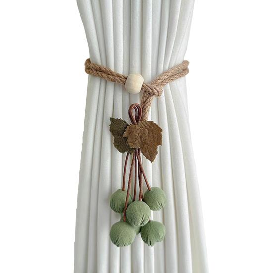 Halloween Pumpkin Curtain Tieback Farmhouse Adjustable Strap Fruit Vegetable Decorative Drape Window Curtain Holder Holdbacks Curtain Accessories