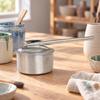 GlazeBlowing Pot Detachable Stainless Steel Glaze with Spout Silver Pottery Tool for Potters,