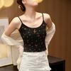 Women's Combed Cotton Printed Camisole Vest Summer Outwear Sexy Hottie Short Inner Sleeveless Tops