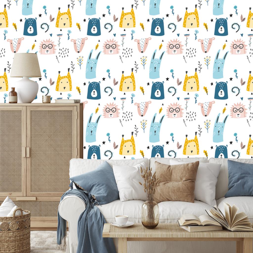 Forest Animals Wallpaper for Living Room and Bedroom 50x1000