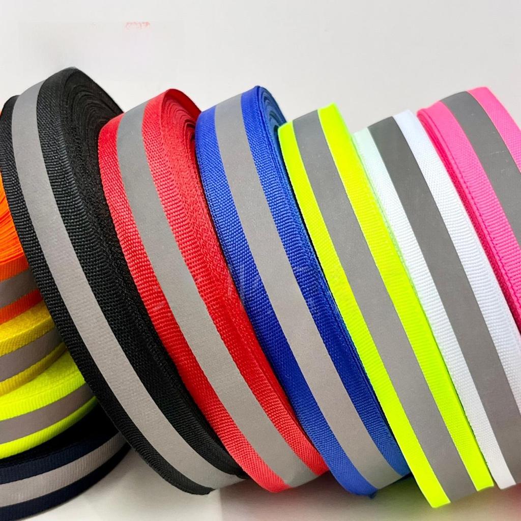 Fluorescent High Visibility Reflective Webbing for Night Safety