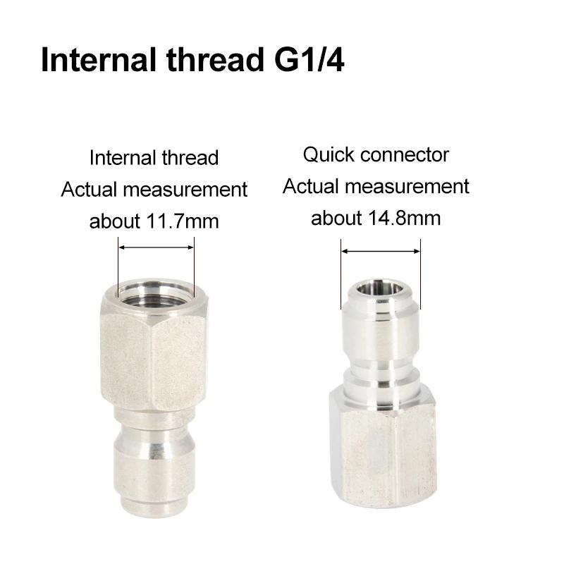 Stainless Steel G3/8 Pipe G1/2 High-pressure Water Gun Quick Connector
