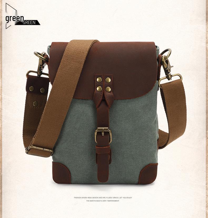 Men's Retro Canvas Crossbody Shoulder Bag - Casual Outdoor Fashion