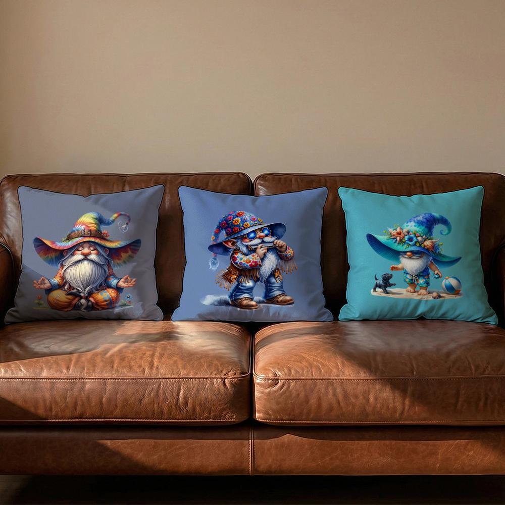 Everyday Gnomes Cushion Cover Soft Reversible Durable Pillow Cover MultiScene Use for Home Car Daily Comfort