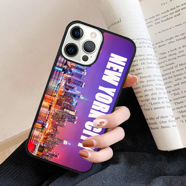 Dark Night New York City Phone Case Back Cover for iPhone 17 Air 16 15 14 13 11 12 Pro Max Plus Fundas Coque