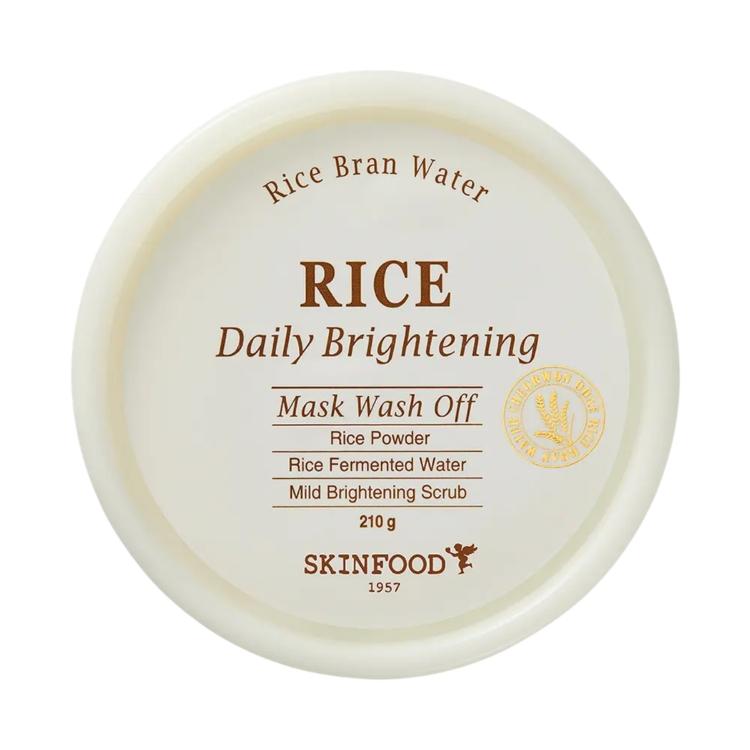 [Skin Food] Rice Daily Brightening Mask Wash-Off Exfoliating & Glow Boosting Face Mask – 210g